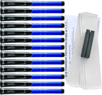 Winn Dri-Tac Midsize (+1/16") Black/Blue Grip Kit