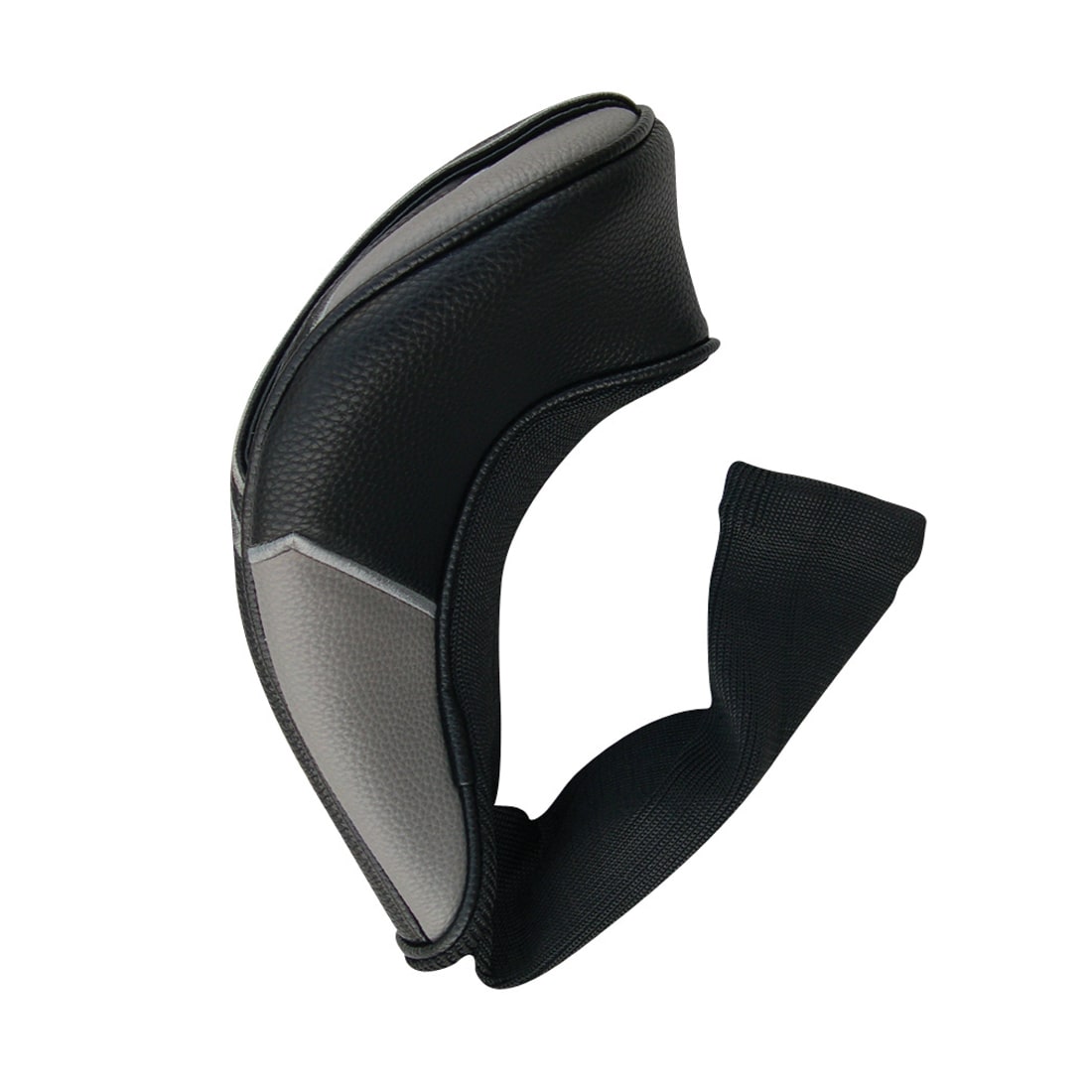PU Leatherette Black/Gray Headcovers With Sock