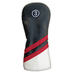 PU Leatherette Headcovers Black/Red/White
