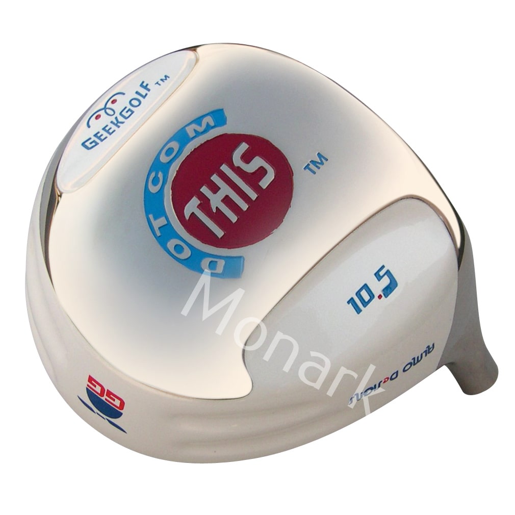 Custom-Built Geek Golf Dot-Com-This Titanium Driver - White